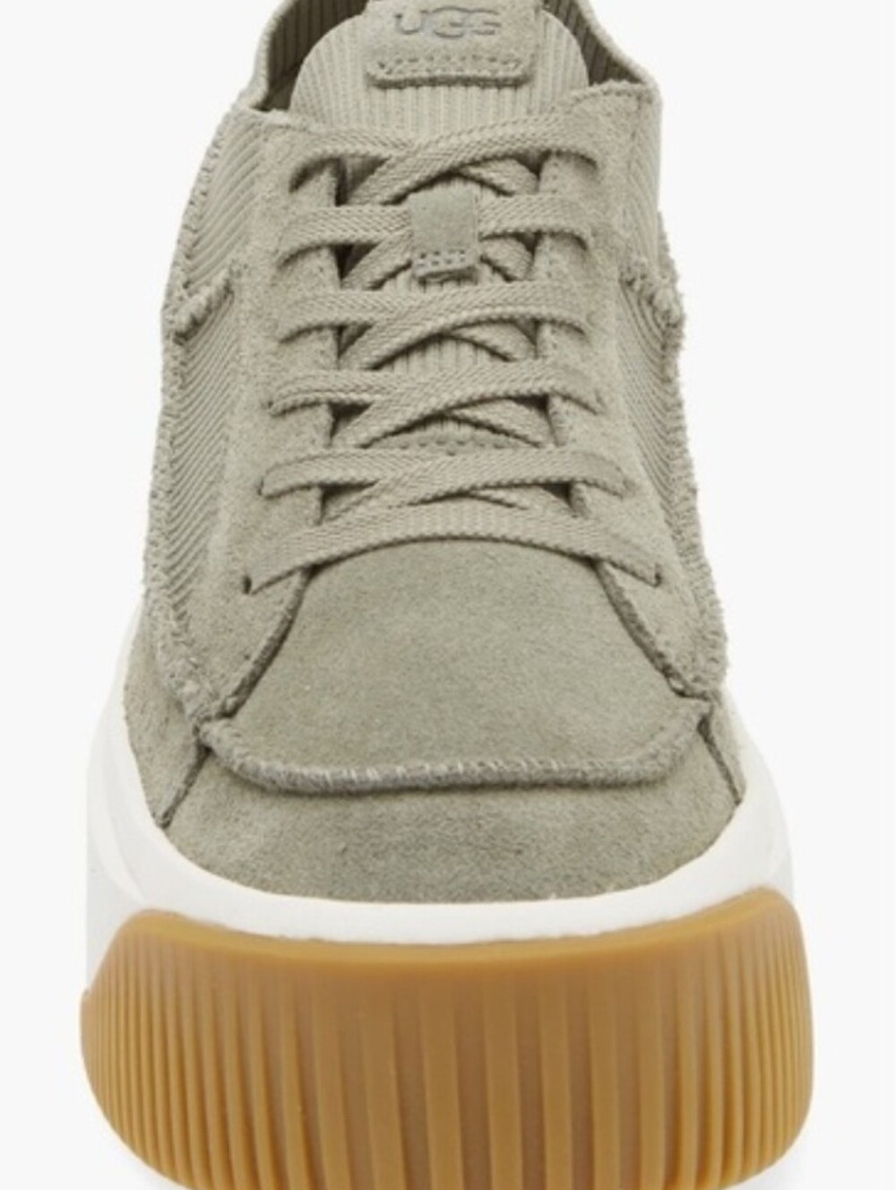 UGG Ez Duzzit Low-Top Lace-Up Sneaker in Light Green and White Size 11 - Picture 3 of 7